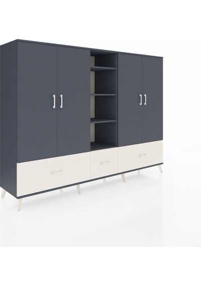 Hyperion Dolap 12 Raflı 3 Çekmeceli 4 Kapaklı 220x44x163 Antrasit Antrasit-antrasit/aytaşı Hyperion Dolap 12 Raflı 3 Çekmeceli 4 Kapaklı 220x44x163 Antrasit Antrasit-antrasit/aytaşı