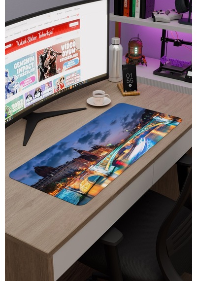 Fransa Paris France V1 70x30 Xl Gaming Kauçuk Kaymaz Taban Mouse Pad Fare Altlığı