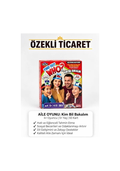 Kim Bil Bakalım Aile Oyunu 50 Kart