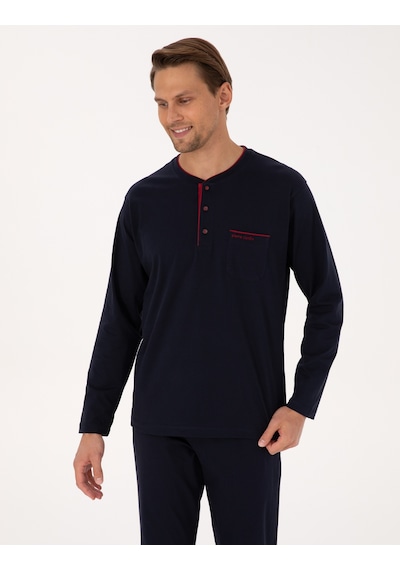 Pierre Cardin Erkek Lacivert Pijama Takım 50322570-200 Lacivert