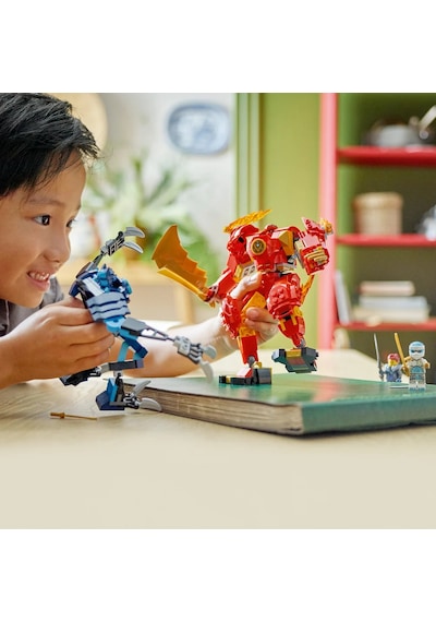 LEGO® NINJAGO Kai’nin Ateş Elementi Robotu 71808 7+ Yaratıcı Oyuncak Yapım Seti - 322 Parça
