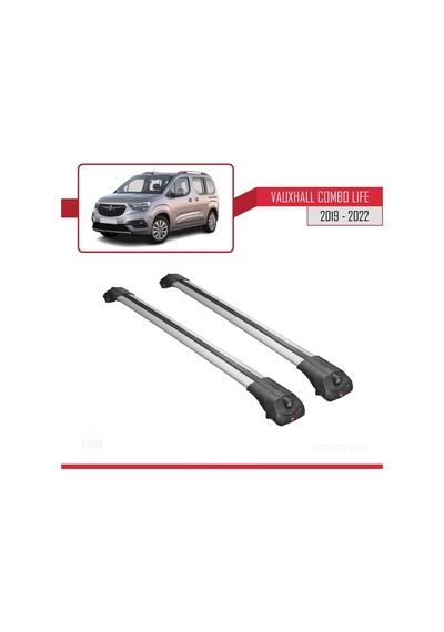 Vauxhall Combo Life 2019-2022 Arası İle Uyumlu Ace-1 Ara Atkı Tavan Barı Gri