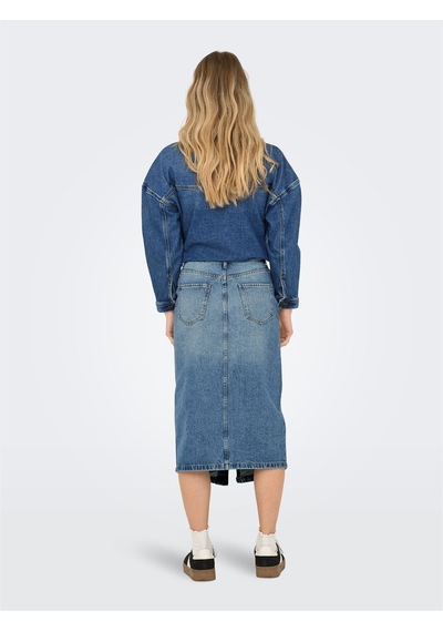 Only Onlenya Front Slıt Mıd Skırt Mb Dnm Kadın Medium Blue Denim Etek - 15326839