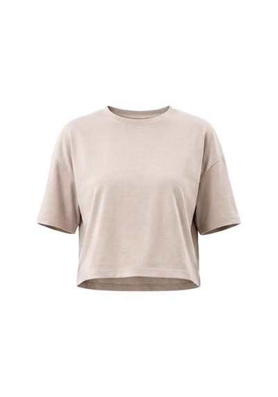 Cottonhıll Premium - Sway Collection Vizon Modal Bisiklet Yaka Tişört