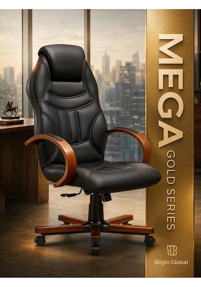 Mega Premium Yönetici Ofis Ve Büro Koltuğu Anatomik Tasarım Lüks Oturum Konforu Siyah