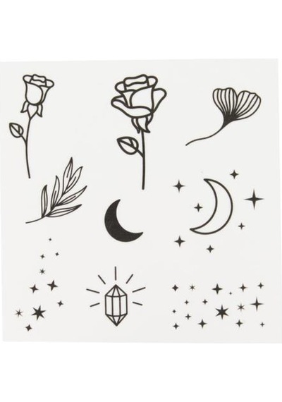 Nascita Rose & Stars Geçici Döğme-19