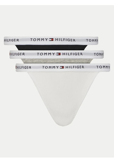 Tommy Hilfiger Tommy Hılfıger Kadın 3 Lü Tanga Uw0uw05757-0wa Çok Renkli