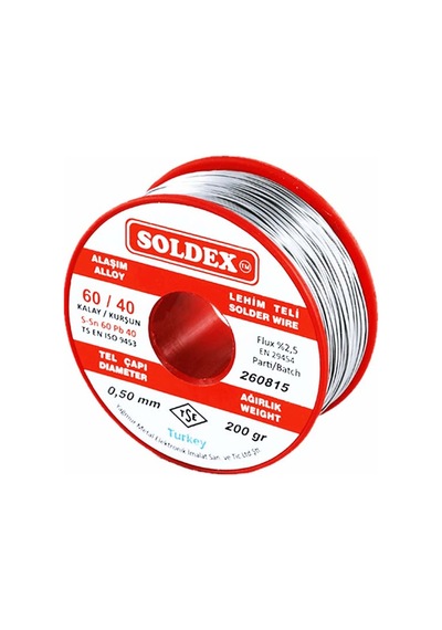 Lehim Teli Kurşunlu Sn 60 Pb 40 3,00mm 500gr 60/40