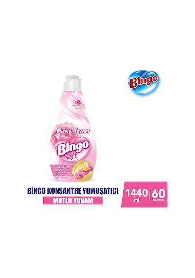 Bingo Soft Mutlu Yuvam Konsantre Çamaşır Yumuşatıcısı 6 x 1440 ML