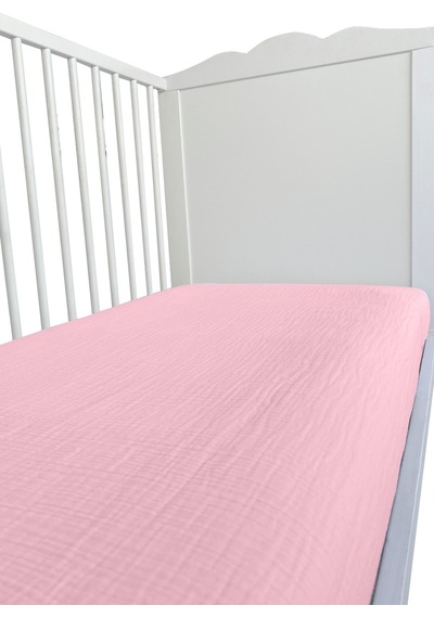 4 Katlı Müslin Bebek Nevresim Takımı Uyku Seti %100pamuk Pembe