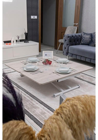 Home Üst Tabla Mdf Libon Oval Köşe Alt Beyaz