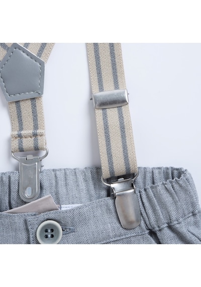 Chicco Erkek Bebek Askılı Uzun Pantolon 09102180000000 000095 Gri