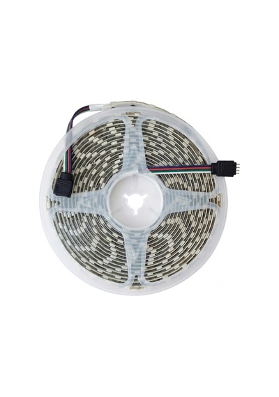 Silikonlu Dış Mekan İç Mekan Rgb Şerit Led Aydınlatma 5 Metre 60 Led Çok Renkli Rgb