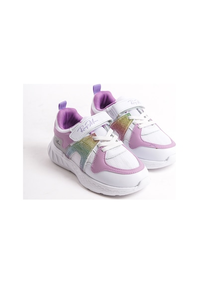 Daxtors Garantili Ray Max Günlük Ortopedik Çocuk Unisex Sneaker Spor Ayakkabı Beyaz-lila