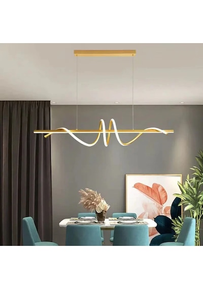 Modern Led Oturma Odası Kolye İşıkları Asılı Lamba İçin Yemek Masası Mutfak Vestiyer Ofis Ev Dekor Mobilya Minimalist 3043-q76-0w-er Gold