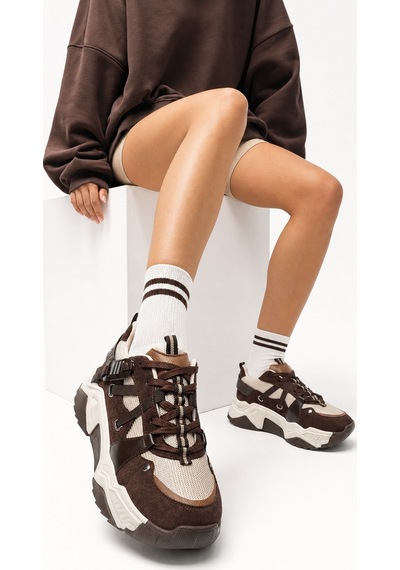 Luvi Shoes Leona Kahverengi Süet Kadın Spor Sneakers