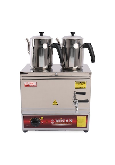 Mizan Çift Demlikli Pleytsiz Çay Kazanı 20Lt-2 Adet Demlik (468201018)