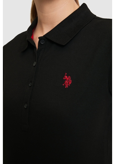 U.s. Polo Assn. Kadın Siyah Tişört Basic 50321818-vr046