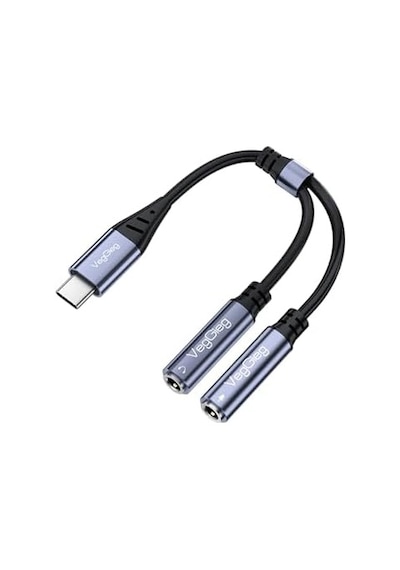 Type-c To 3.5mm Aux Ve Mikrofon Dönüştürücü Adaptör Dac Chip Hifi Ses Kartı