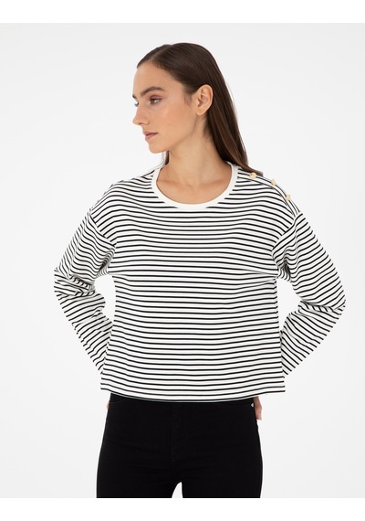 Pierre Cardin Kadın Ekru Sweatshirt 50290987-vr019 Ekru