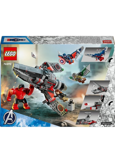 LEGO® Marvel Kaptan Amerika ile Red Hulk Savaşı 76292 - 7 Yaş ve Üzeri Süper Kahraman Jeti İçeren Yaratıcı Oyuncak Yapım Seti (223 Parça)