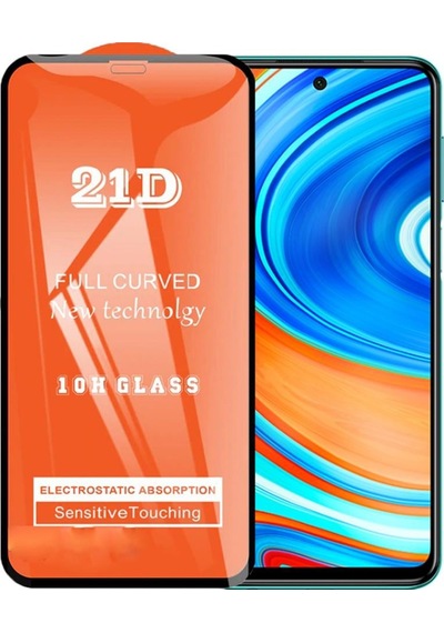 Xiaomi Redmi Note 9 Pro Ekran Koruyucu 21D Tam Kaplayan Kavisli