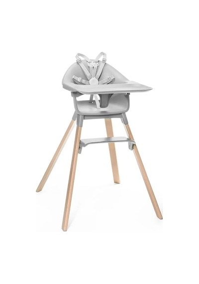 Stokke Clikk Mama Sandalyesi, 3 Kademeli Ayar, 5 Nokta Emniyet Kemeri, Tepsi Ve Ayak Desteği Dahil