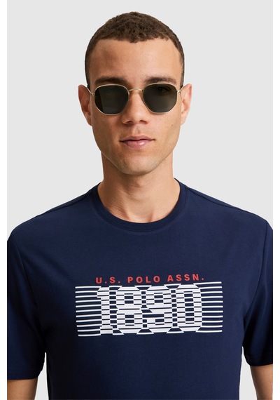 U.S. Polo Assn. U.s. Polo Assn. Erkek T-shirt Pu-9672 Lacivert