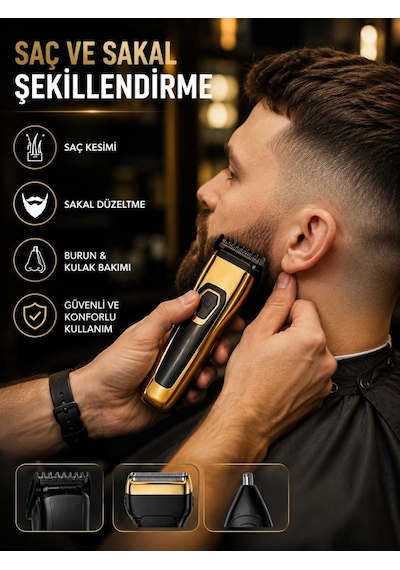 3'ü 1 Arada Şarjlı Kişisel Bakım Ve Tıraş Makinesi Diğer