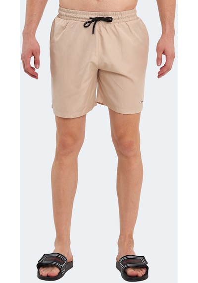 Slazenger RATING KTN Erkek Cepli Deniz Şortu Bej Mayo