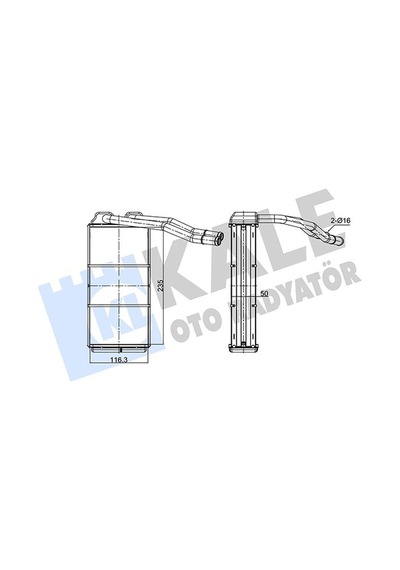 Kale 352090 Kalorıfer Radyatoru 18 K4f - 20 T2n Freelander I L314 98 06 Jef100150