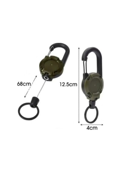 Çelik Halatlı Anahtarlık - Karabina Kancalı - 68 Cm Halat Kablo Çok Renkli