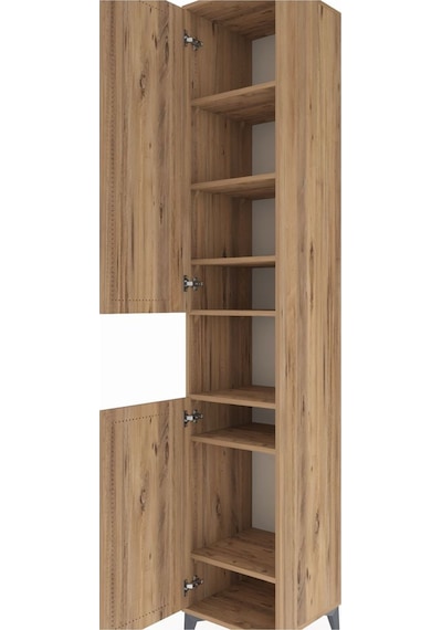 Hyperion Dolap 7 Raflı 2 Kapaklı 44x44x243 Çam-çam Çam