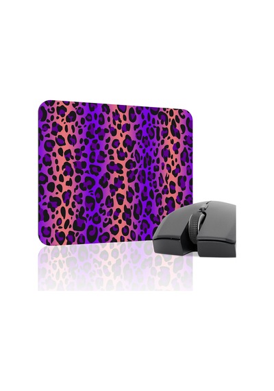 Leopar Kaymaz Dikişli Kauçuk Oyuncu Mousepad V1 - 22x18 Gaming Mouse Pad Fare Altlığı