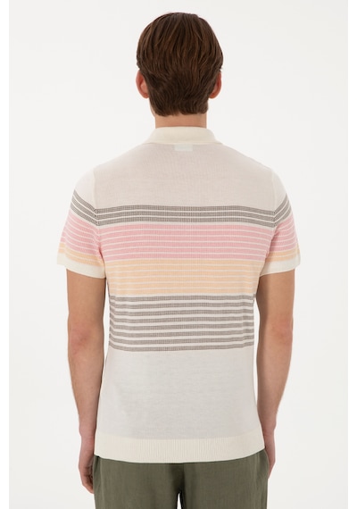 U.S. Polo Assn. Erkek Slim Fit Polo Yaka Vizon Tişört 50299410-VR052