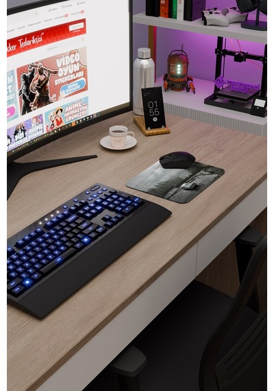 Silent Hill Kaymaz Dikişli Kauçuk Oyuncu Mousepad V5 - 22x18 Gaming Mouse Pad Fare Altlığı