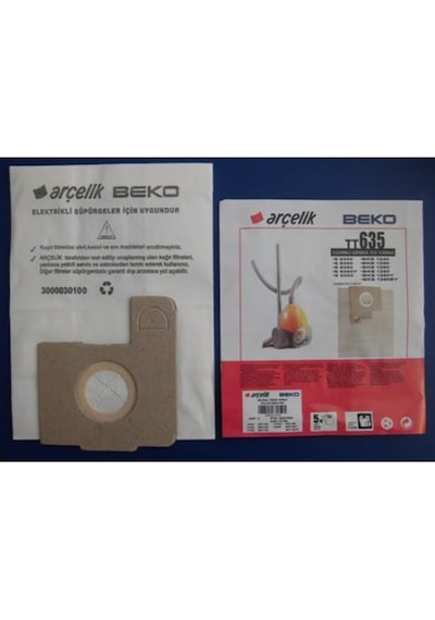 Arçelik Uyumlu S 6300 6350 6355 6355Yp 6360 6380Y Kagıt Torba 15 Adet