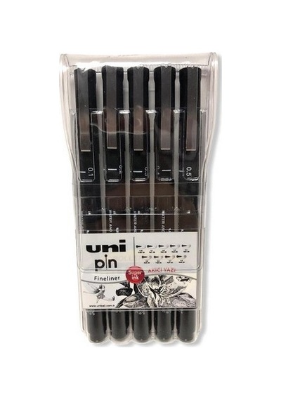 Unı-Ball Pın-200/5P Fıne Lıne Akrılık Uclu Kalem 5 Li