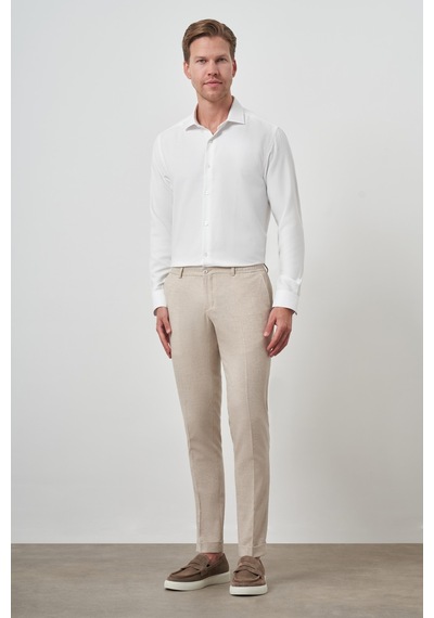 Morven Erkek Bej Trend Tam Lastikli Slim Fit Pantolon 25ys003007653 Bej