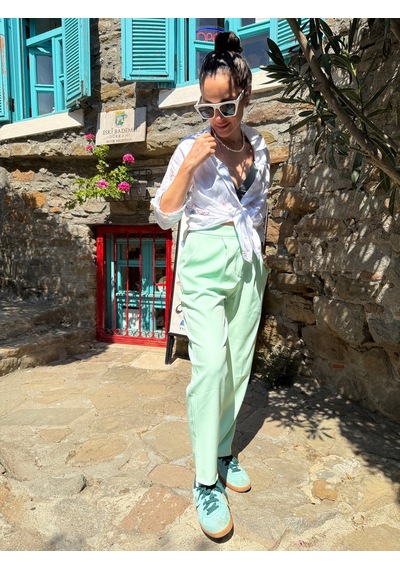 Ali Butik Mint Yeşili Havuç Pantolon