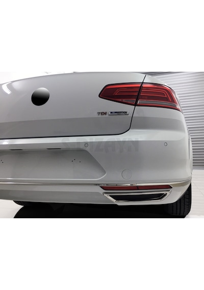 S-dizayn Vw Passat B8 Krom Egzoz Görünümü Difüzör R Line Still 2 Parça 2015-2019
