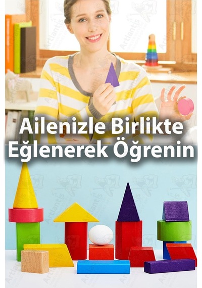 Geometrik Cisimler Ve Şekiller 1 Paket Matematik Ders Materyali 10 Parça Prizma Küp Silindir Küp Koni Üçgen Piramit