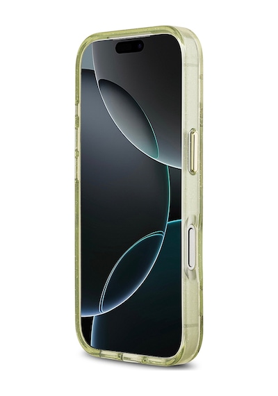 Apple Uyumlu iPhone 17 Pro Kılıf Guess Lisanslı M-safeli Simli Çiçek Desenli Metal Kamera Çerçeveli Kapak Yeşil Yeşil
