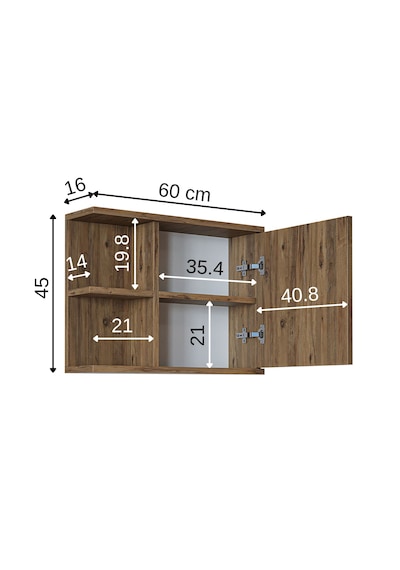 Kulpsuz Tek Kapaklı Mat Suntalam 60 Cm Aynalı Banyo Üst Dolap Atl Atlantik Çam Kulpsuz Tek Kapaklı Mat Suntalam 60 Cm Aynalı Banyo Üst Dolap Atl Atlantik Çam