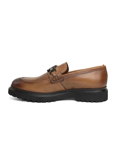 Marcomen 19578 Erkek Hakiki Deri Loafer Ayakkabı Taba-taba Taba