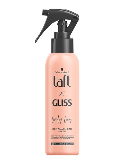 Taft Gliss Lovely Long Çok Amaçlı Saç Spreyi 150 Ml - 3 Adet Tarı