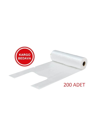 Rulo Poşet Hışır Market Manav Poşeti 200 Adet Orta Boy Orta Boy