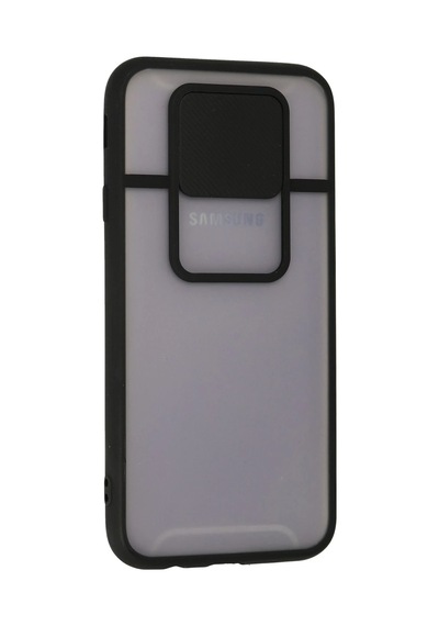 Newface Samsung Galaxy Uyumlu J7 Pro / J730 Kılıf Palm Buzlu Kamera Sürgülü Silikon Semeglbl - 96 - Siyah