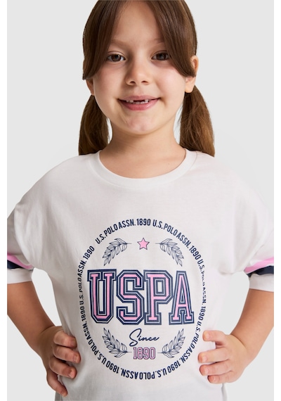 U.S. Polo Assn. Kız Çocuk Beyaz Pijama Takım 50326610-vr013