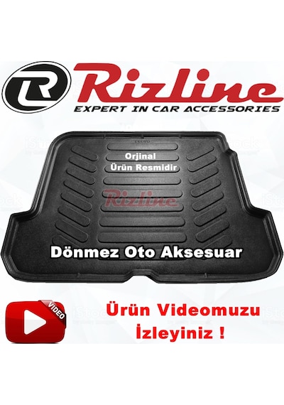 Megane 2 3D Bagaj Havuzu Paspası Siyah Sedan 2004-2010 Rizline N11.8704